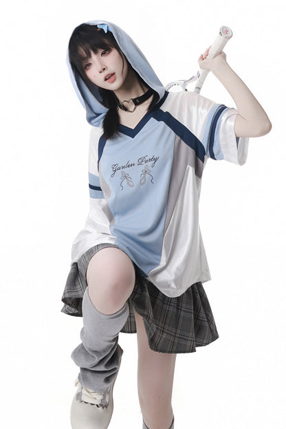 Sporty Top + Hooded Top + Tiered Culottes