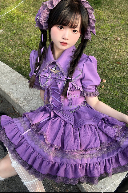 Contrast Cross Jsk Gothic Lolita Dress