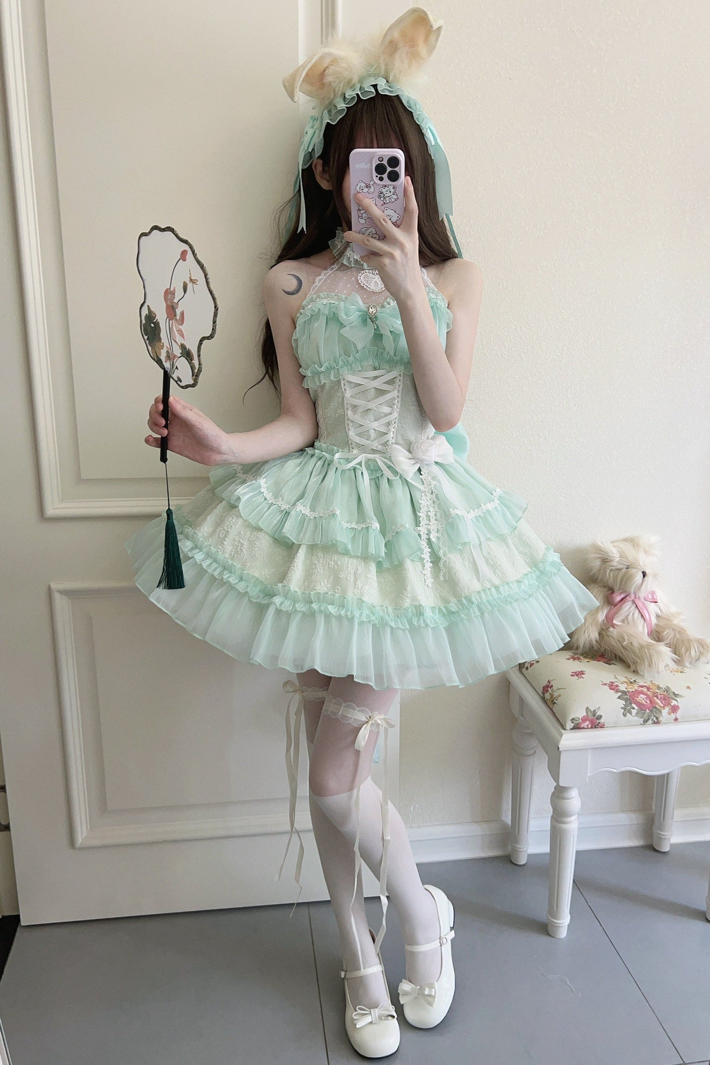Halter Neck Sleeveless Sugar Lolita Dress