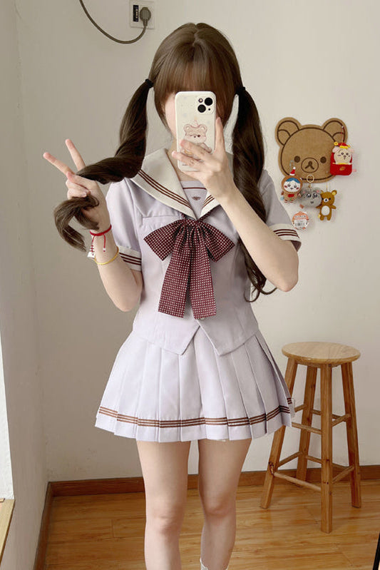Retro Color Sweet Sailor Dress