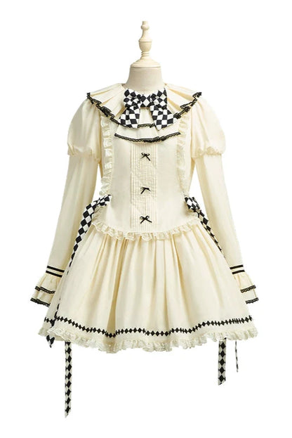 [pre-order] Marionette Lolita Jumper Skirt + Ruffle Collar Top + Flare Skirt + Lolita Dress