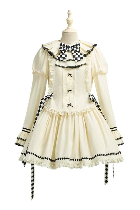 [pre-order] Marionette Lolita Jumper Skirt + Ruffle Collar Top + Flare Skirt + Lolita Dress