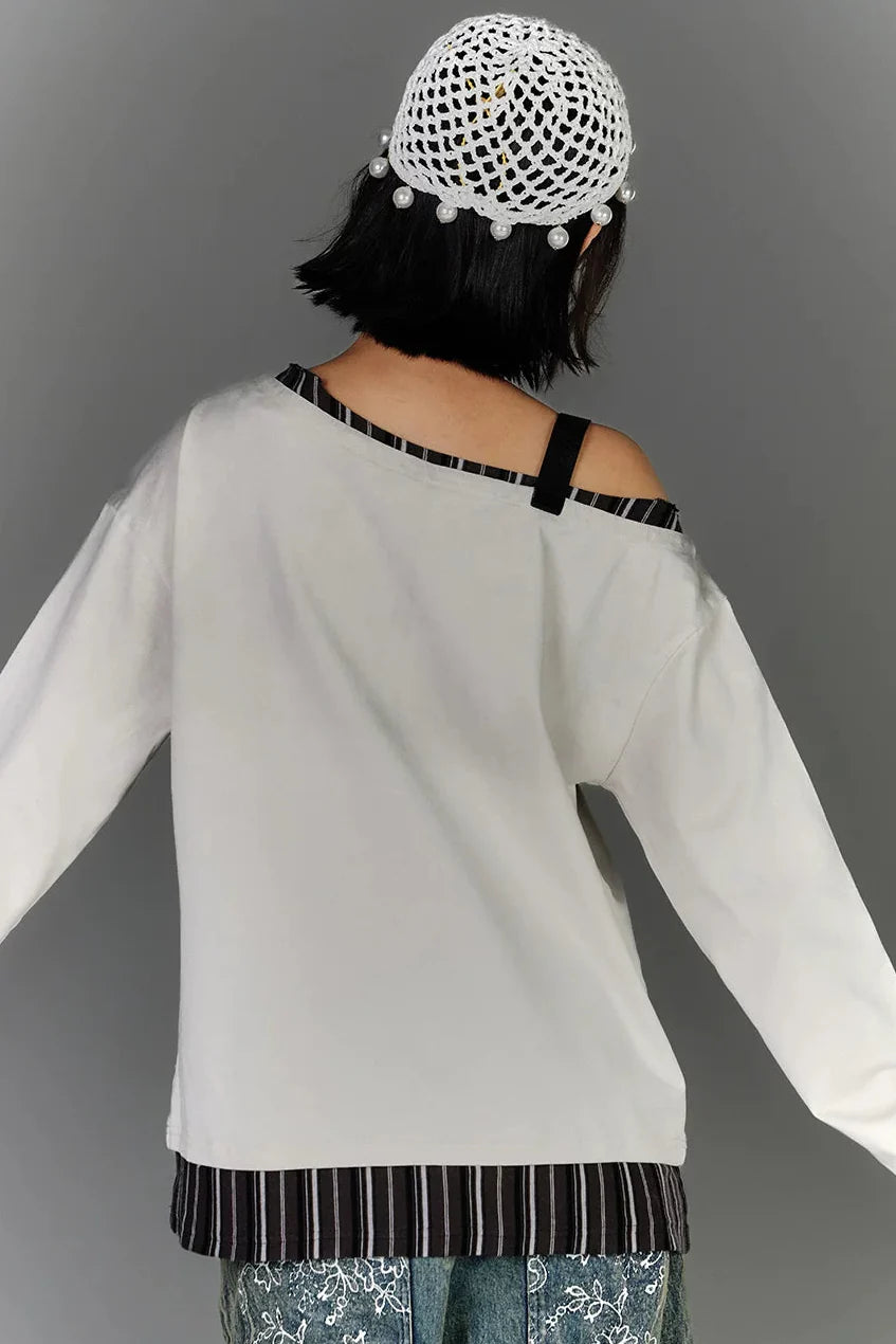 Subculture One Shoulder Loose Top