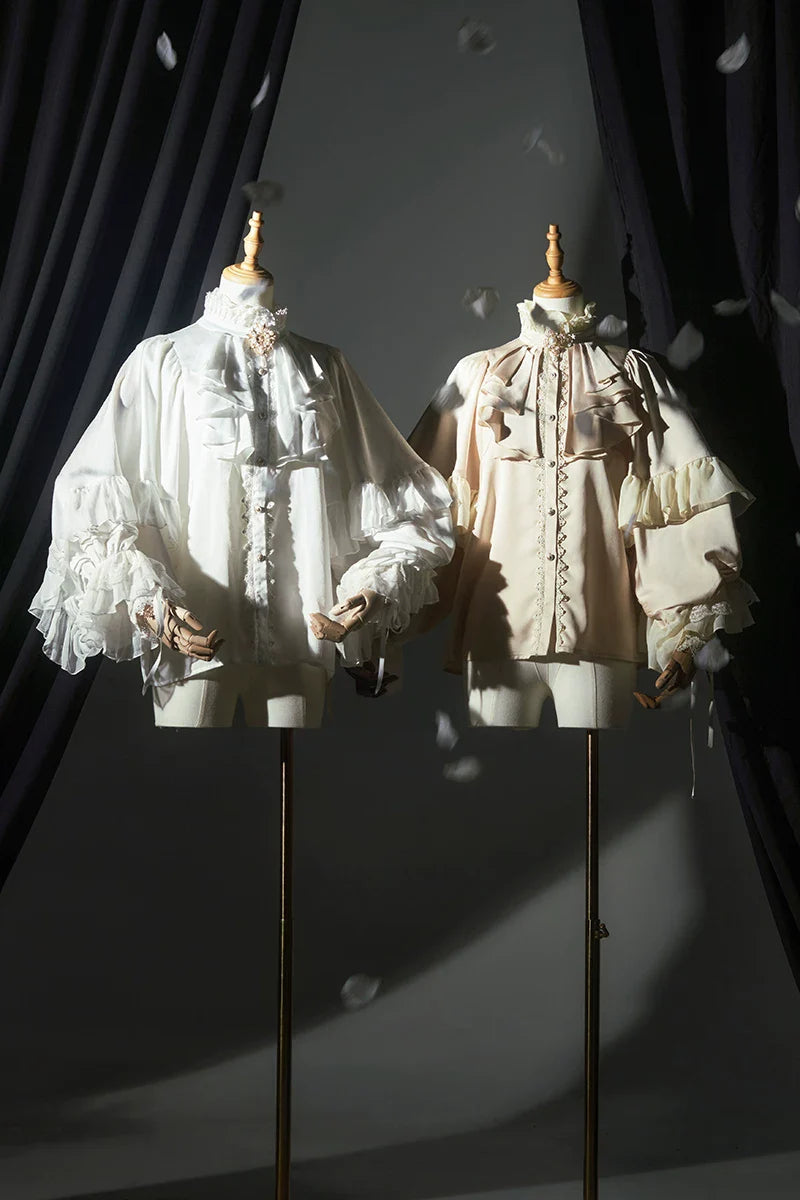 Moon Night Batwing Blouse + Brooch