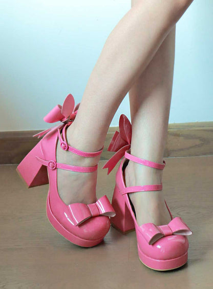 Bunny Ear Ribbon High Heels