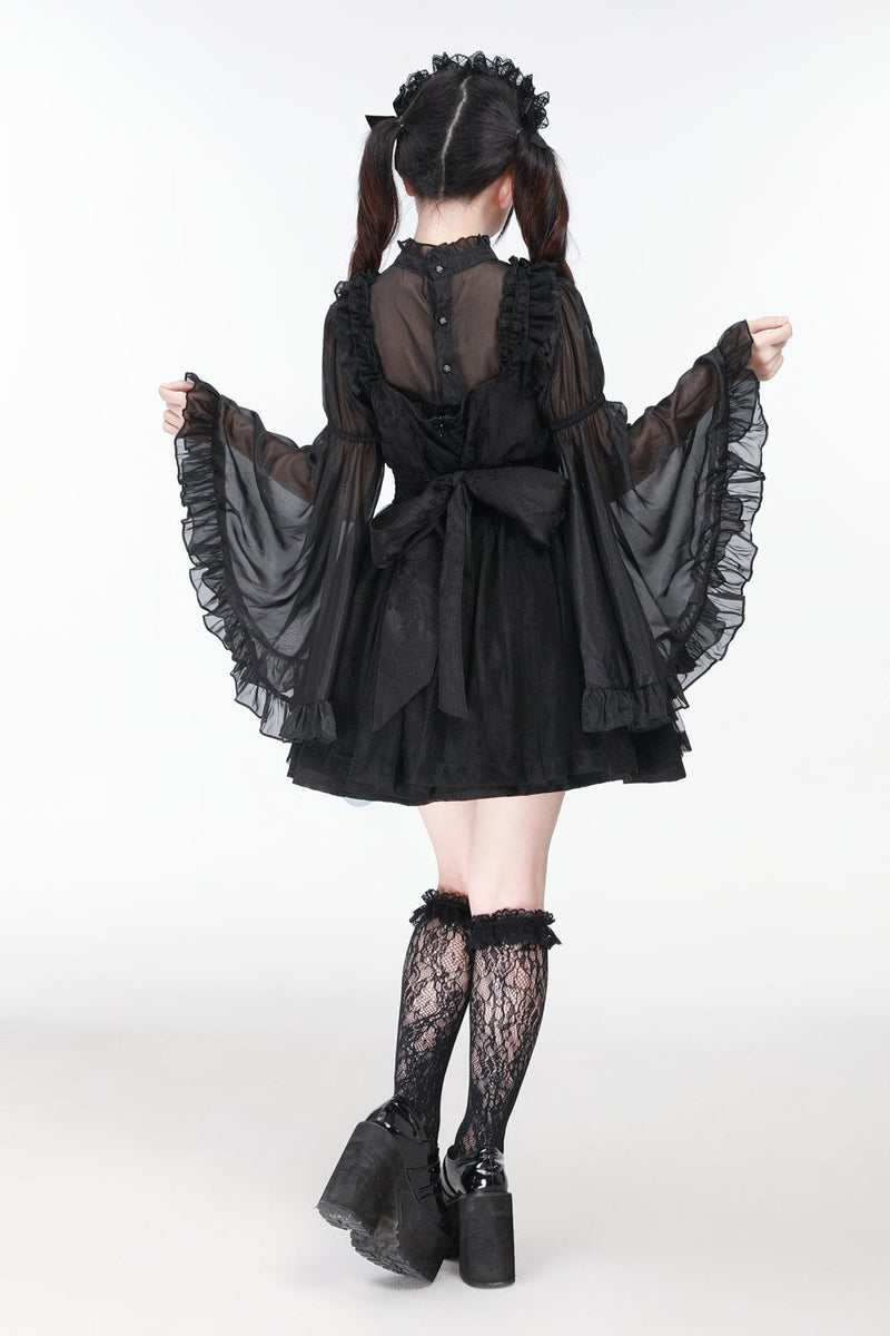 Jirai Bird Suspender Dress + Sheer Sleeve Top