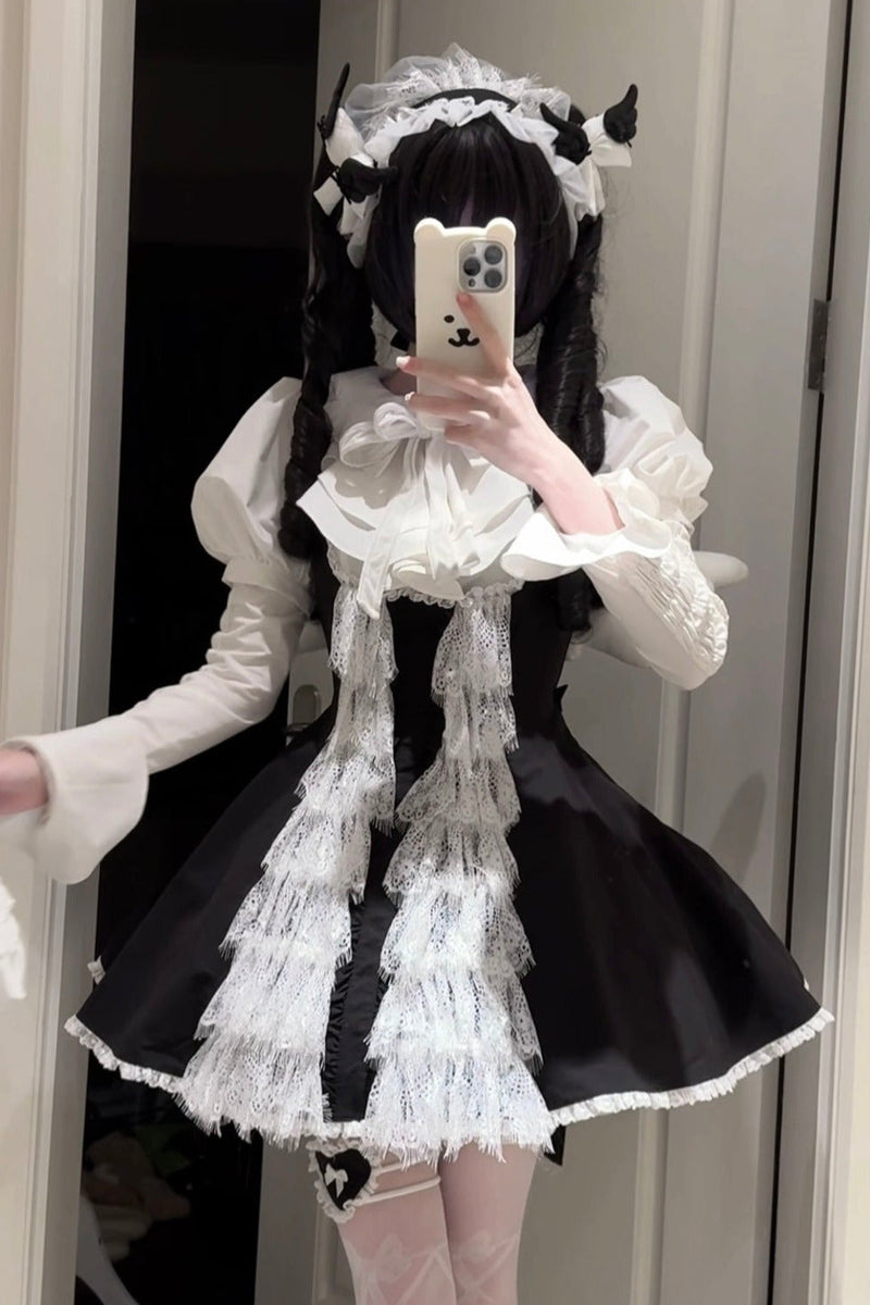 Little Angel Dark Gothic Lace Dress