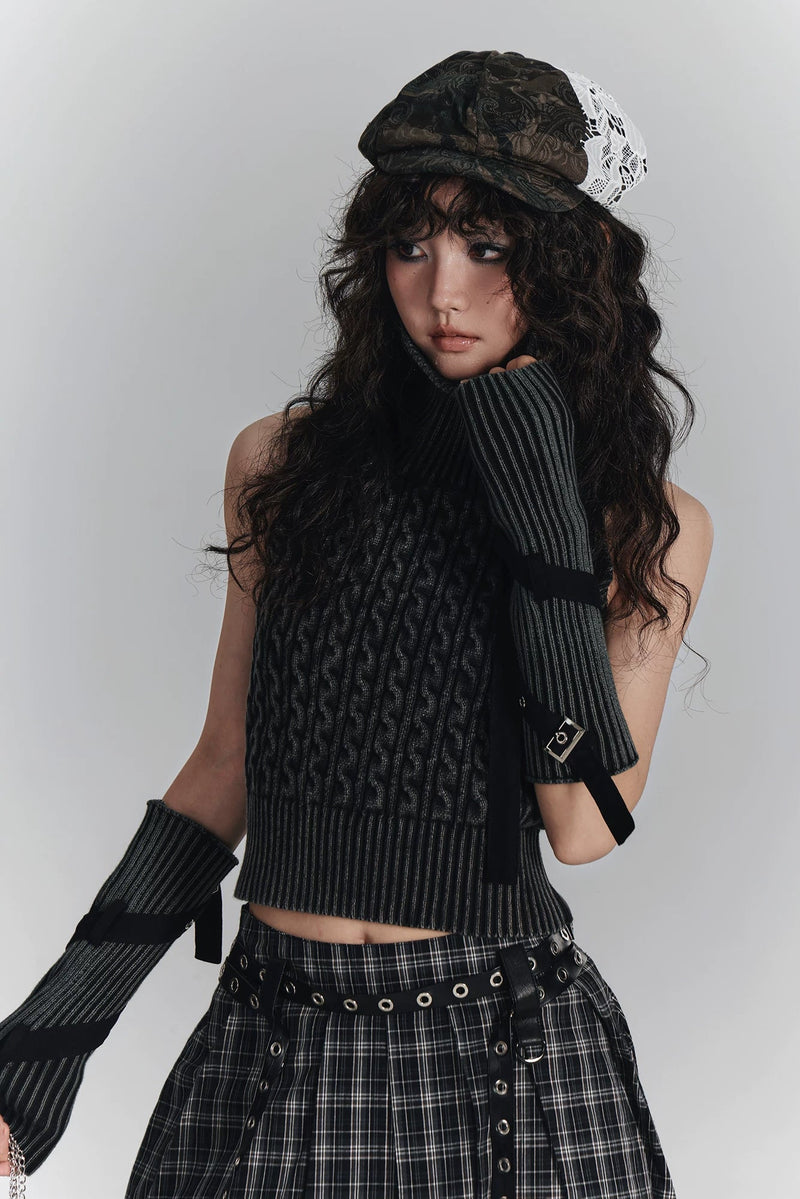 Dark Punk Slim Knit Vest
