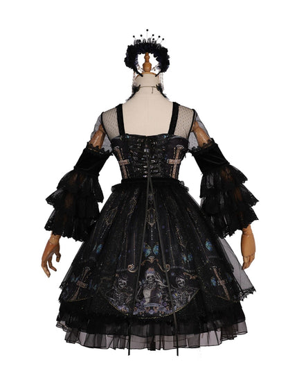 [pre-order] Love Lolita Skirt Original Underworld Dark Gothic Retro Lolita