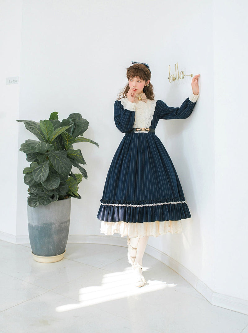 Classical Striped Volume Lolita Dress [pre-order]