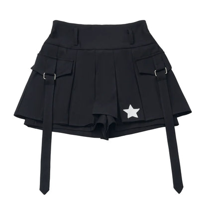Biker Jacket + Shirt With Tie + Skirt + Belt