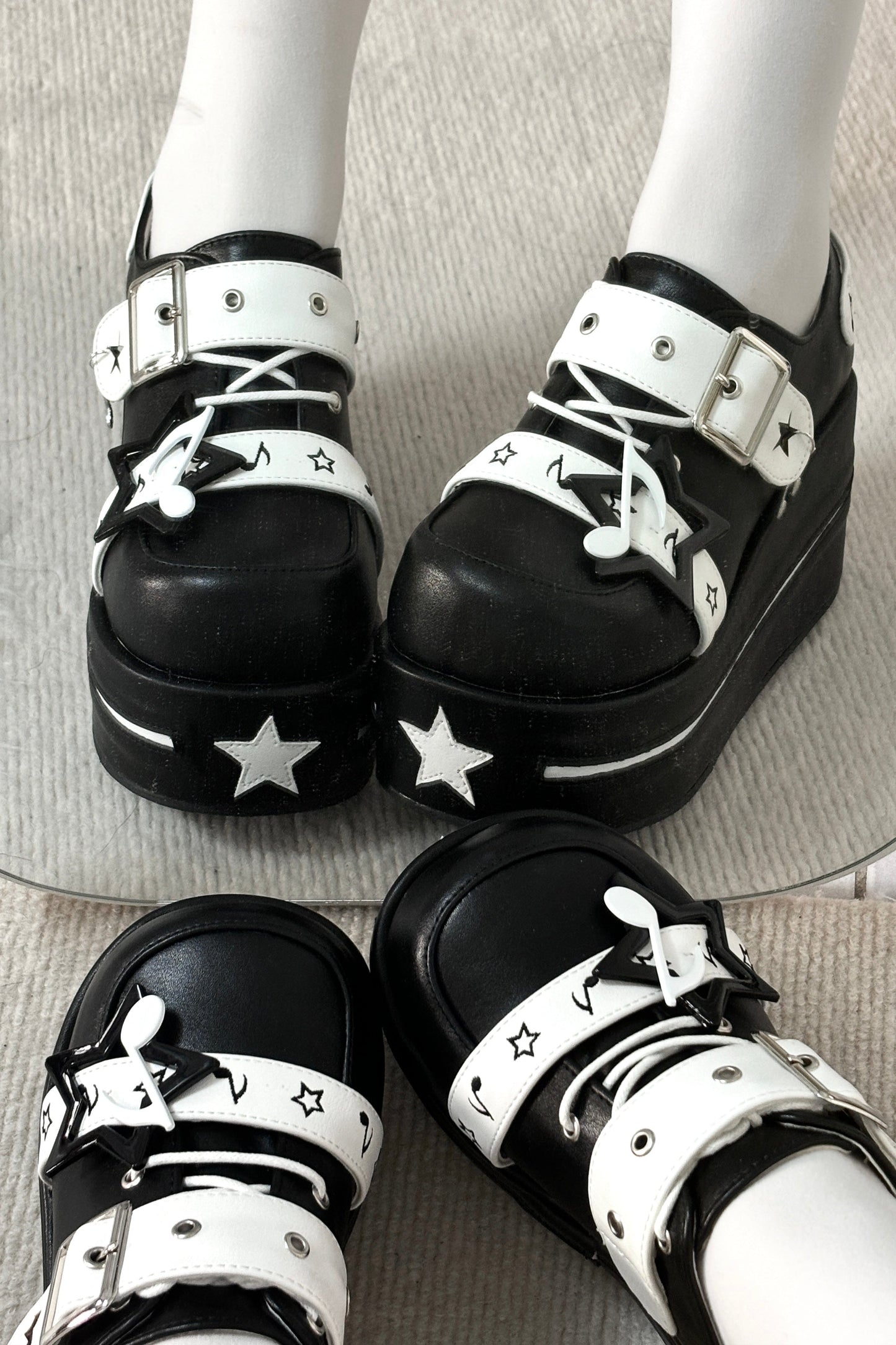 [pre-order] Star Melody Punk Strap Platform Shoes