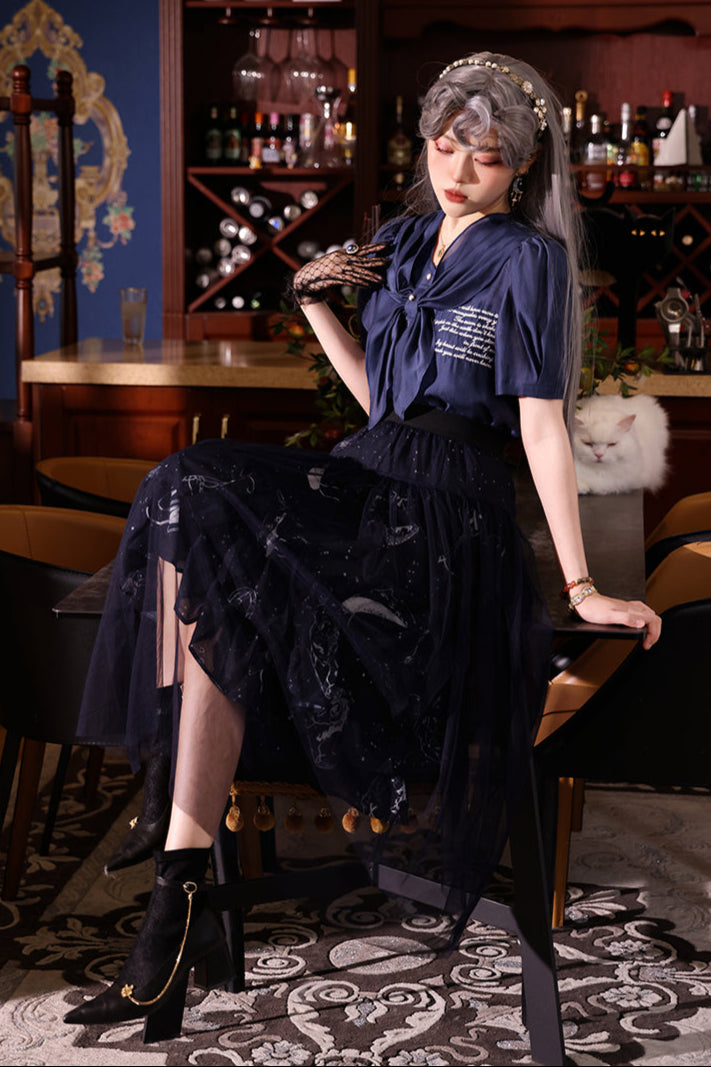Dark Moon Top + Short Skirt + Long Skirt
