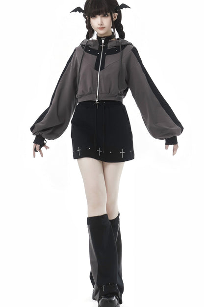 Girly Black Grace Sweatshirt Set