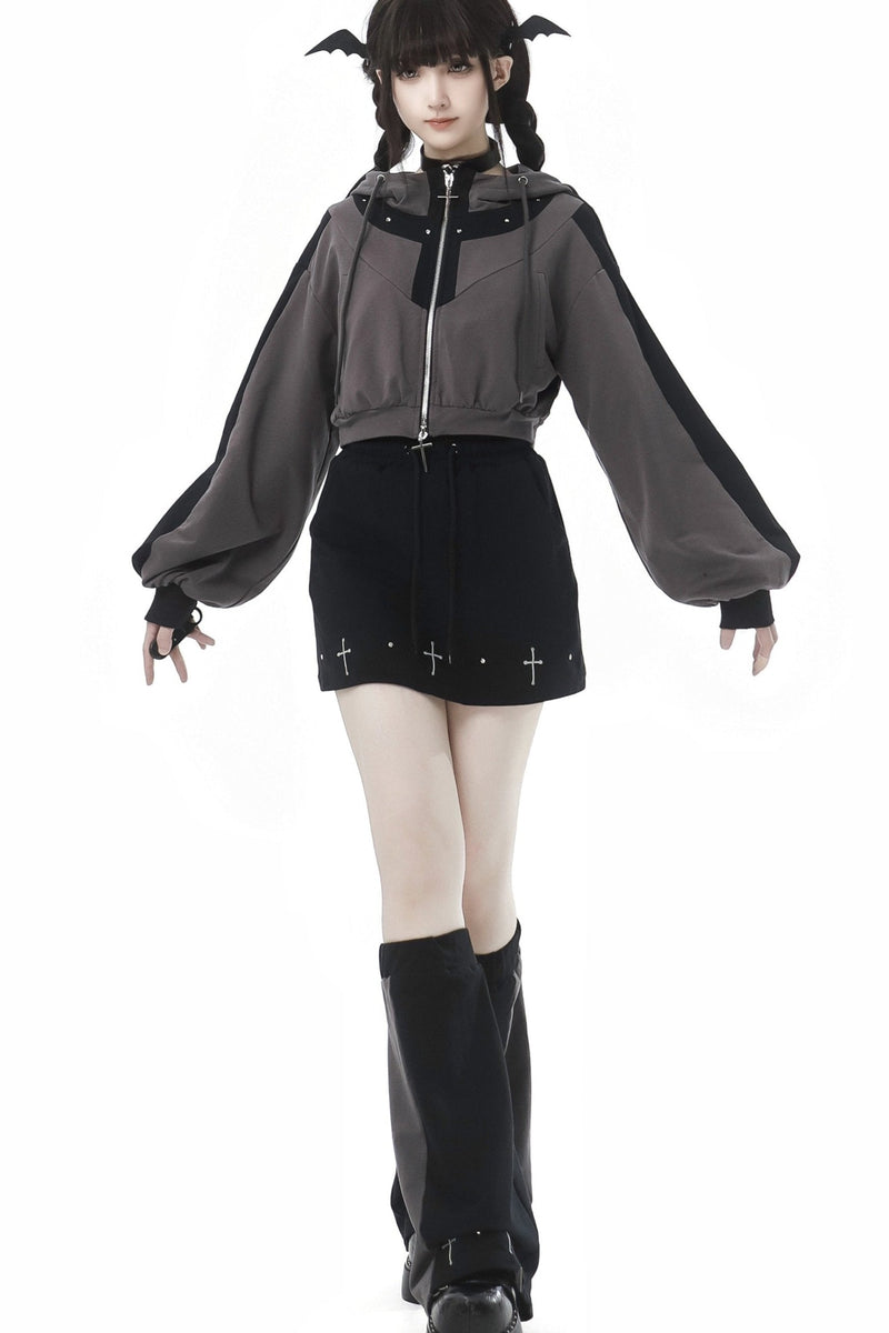 Girly Black Grace Sweatshirt Set