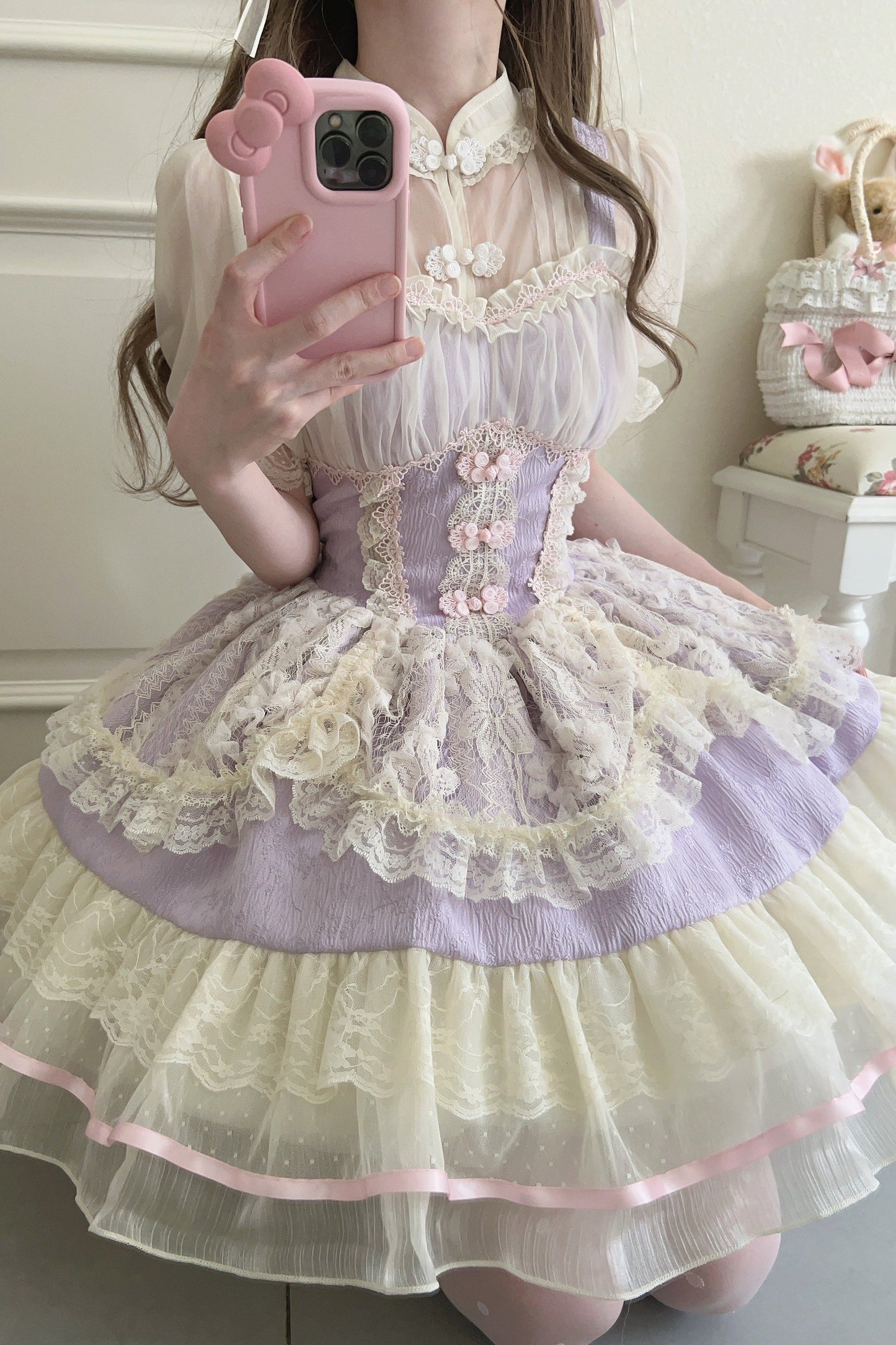 Sweet Girly Ballet Style Lolita Suspender Jsk Dress