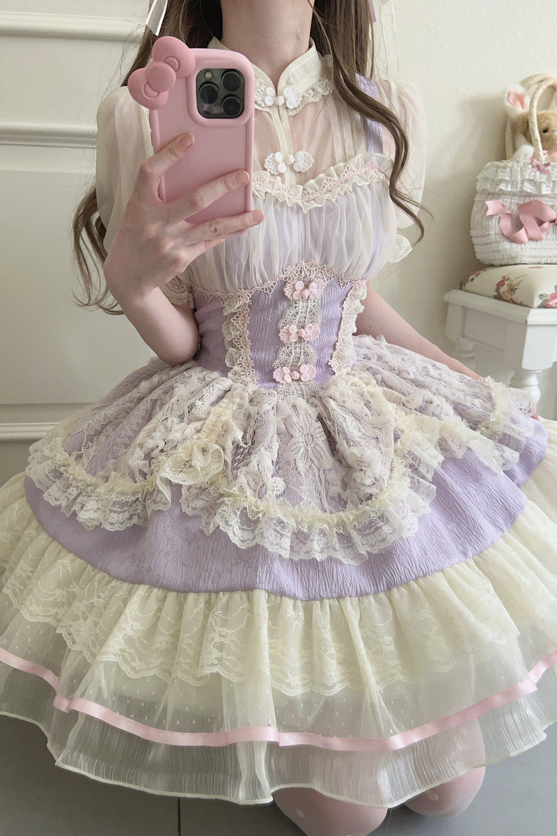 Sweet Girly Ballet Style Lolita Suspender Jsk Dress