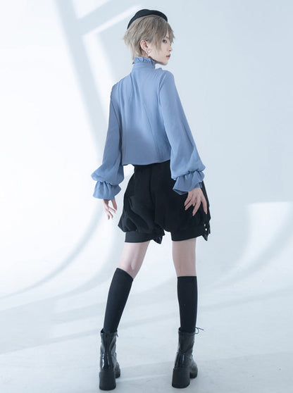 Line Prince Lolita Hooded Long Vest + Dark Blue Shirt + Balloon Ribbon Pants [pre-order]