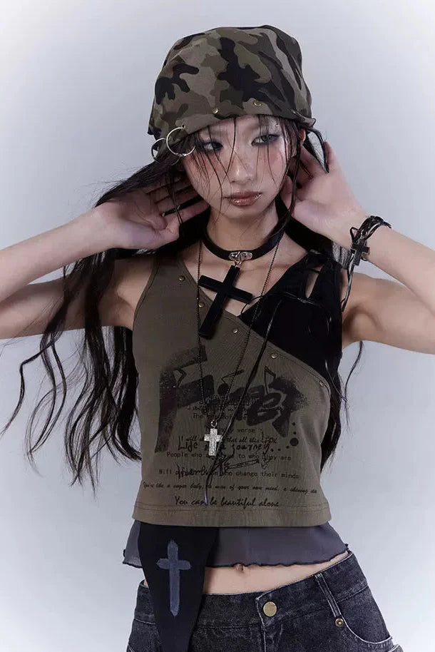 Parallel Wasteland Printed Top