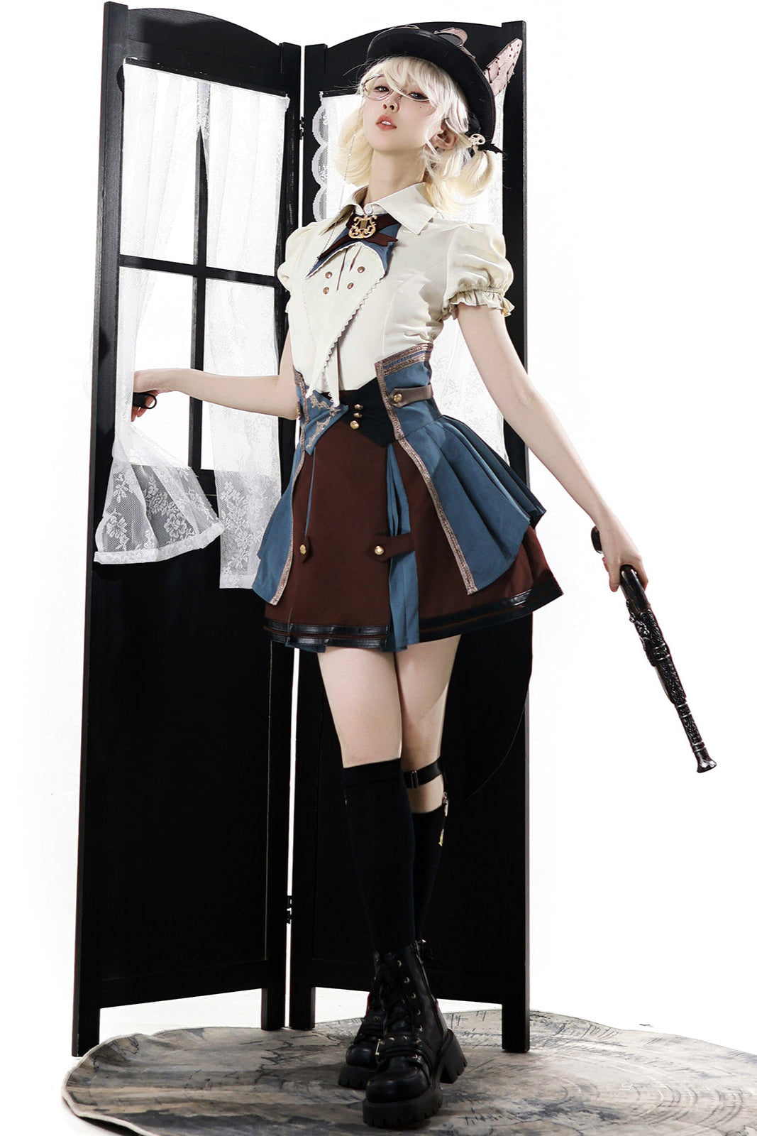 [reservations] British-style Collegiate Shirt + Skirt + Belt