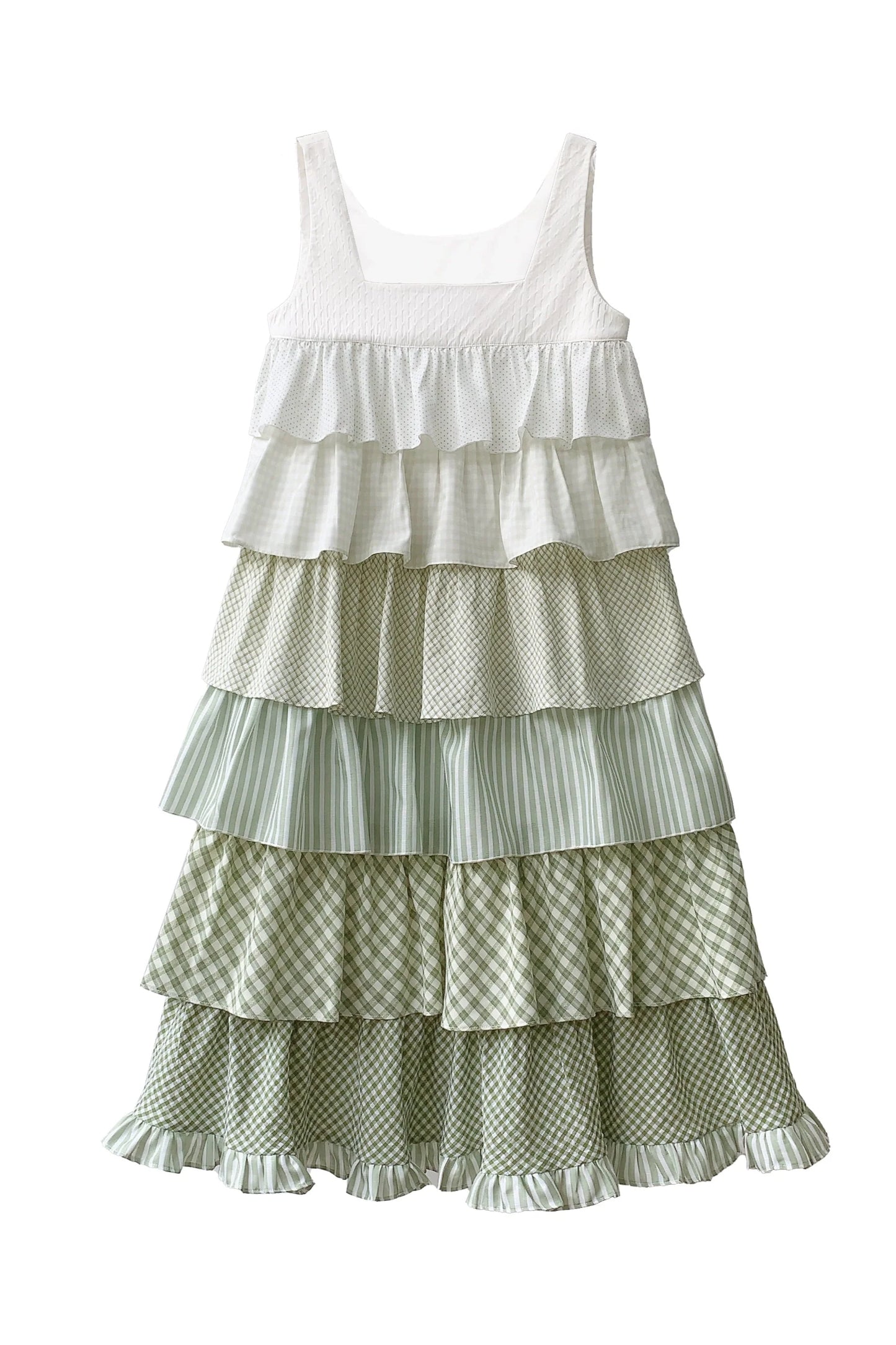 [pre-order] Tiered Ruffled Sleeveless Dress + Ribbon