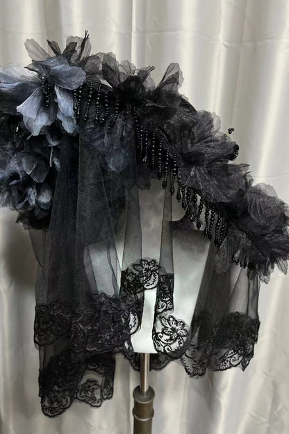 Dark Flower Lolita Gothic Hat