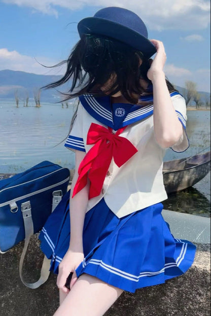 Pop Heroine Sailor Uniform + Pleated Skirt