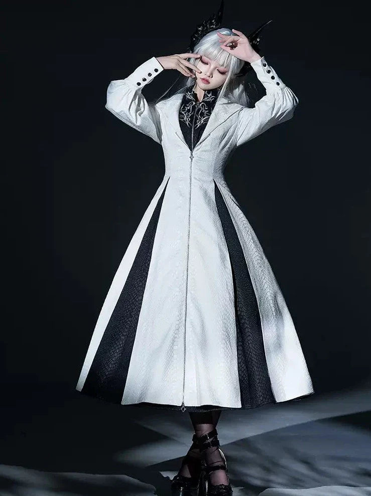 [limited Quantity] Dragon Scale Gothic Lolita Jumper Skirt + Long Coat