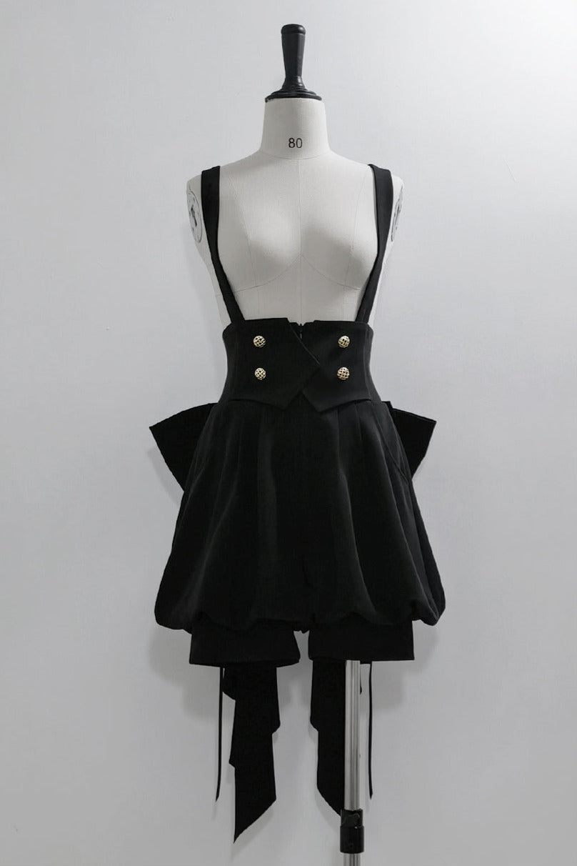 [pre-order] Retro Dark Prince Ribbon Shirt + Tail Shorts