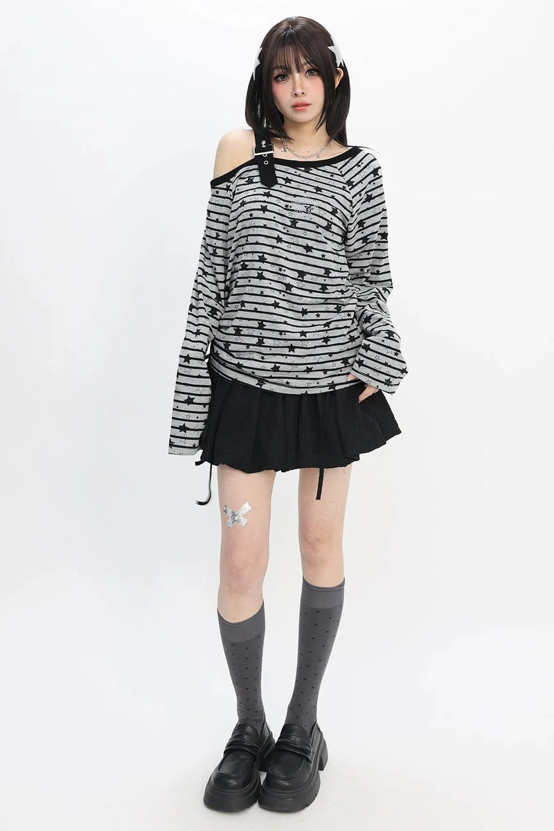 Sweet Cool One-shoulder Loose Top