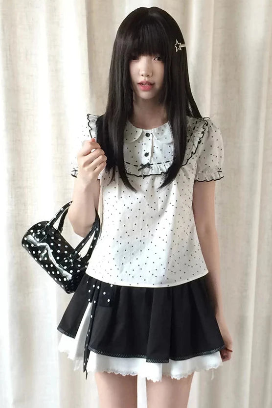 Polka Dot Doll Top + Skirt