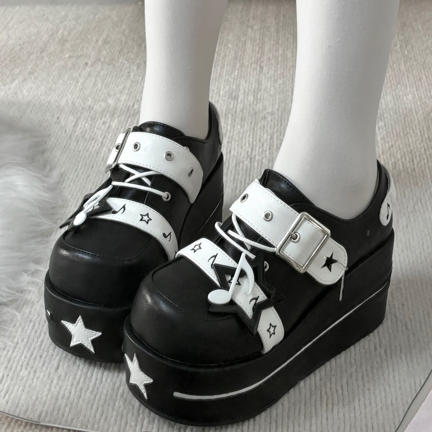 [pre-order] Star Melody Punk Strap Platform Shoes