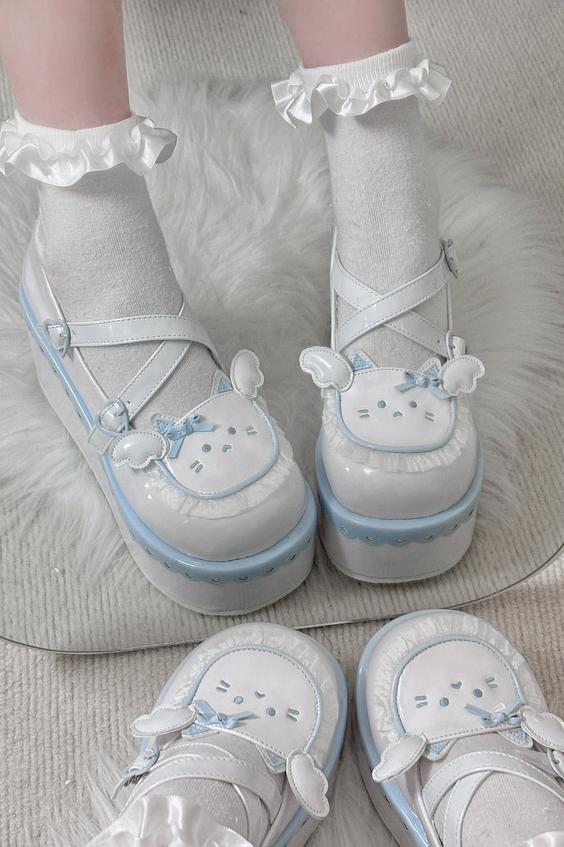 Meow Fray Animal Platform Shoes
