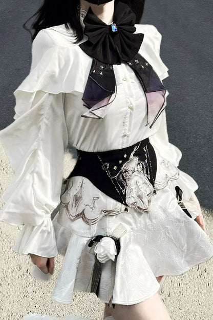 [pre-order] Flower Skirt + Ruffle Top + Waist Belt