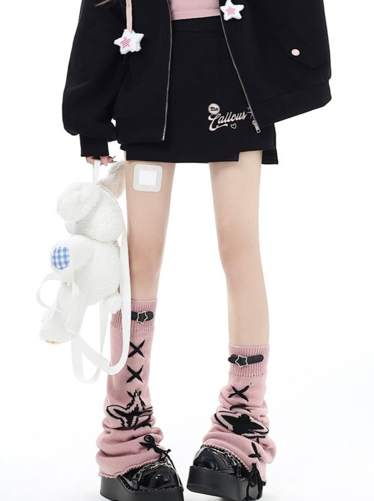 Small Hooded Zipper Hoodie + Tight Skirt