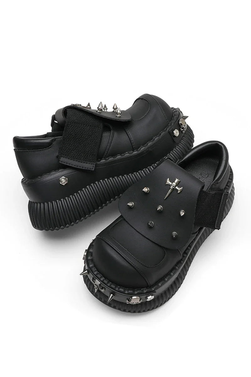Cross Design Platform Shoes