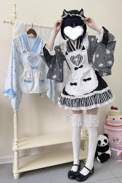 Medical Japanese Style Maid Stripe Lolita