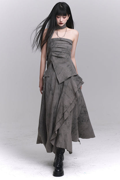 Ash Mode Tube Top + Long Skirt