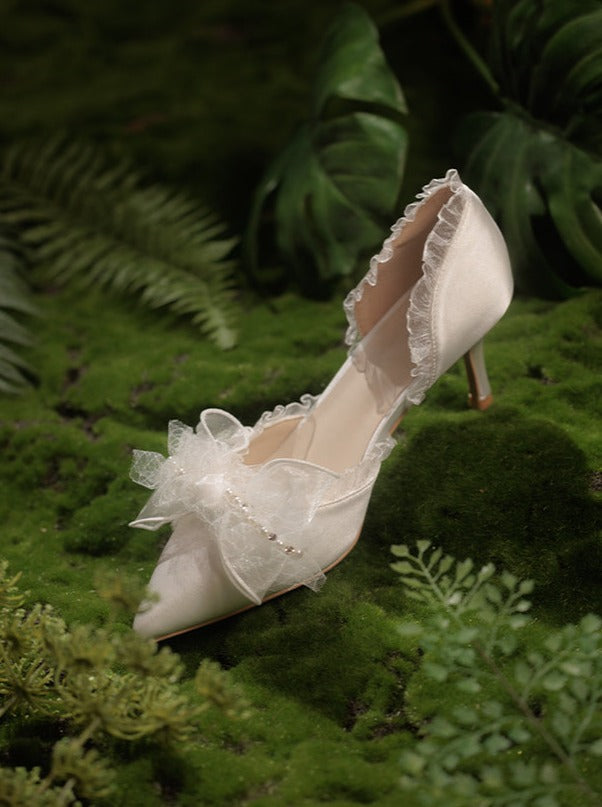 Bow Fairy Style Pin Heels