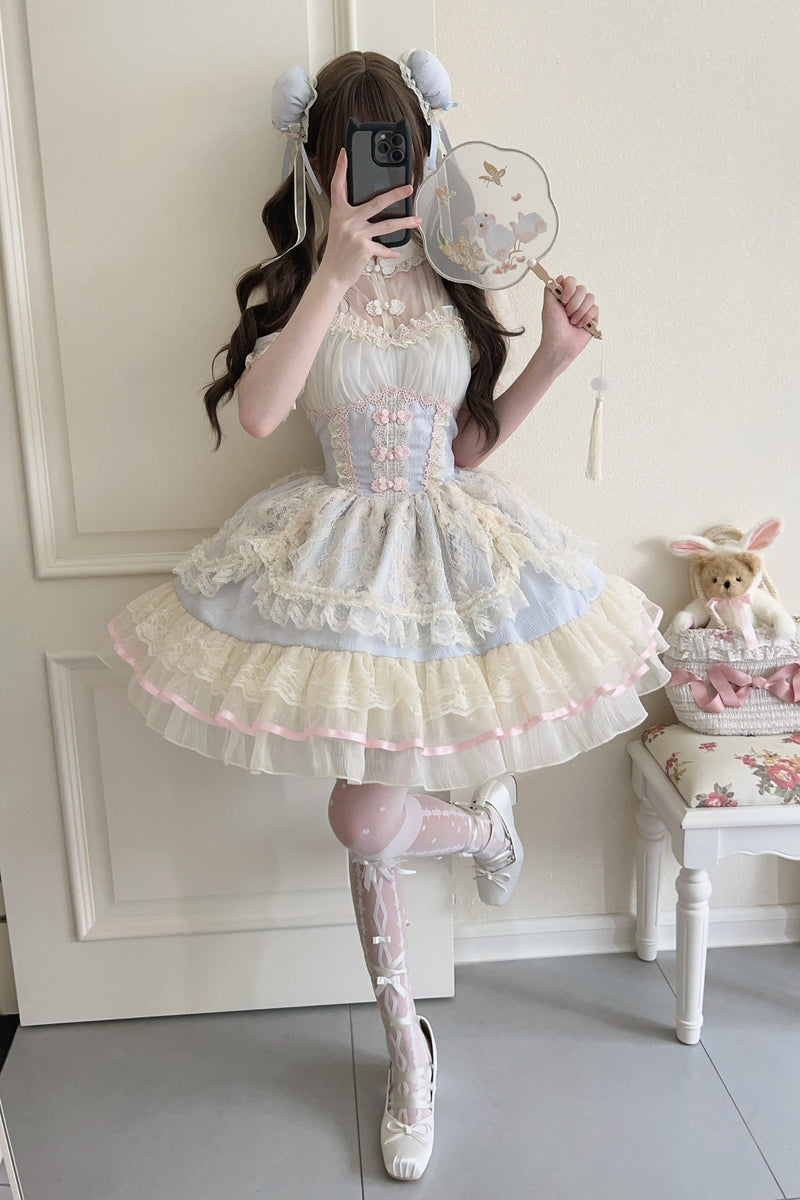 Sweet Girly Ballet Style Lolita Suspender Jsk Dress
