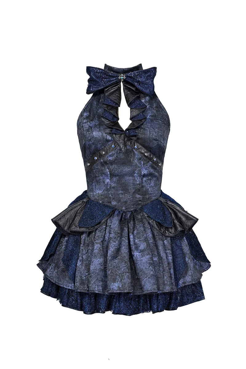 Lace Punk Halter Dress + Accessories