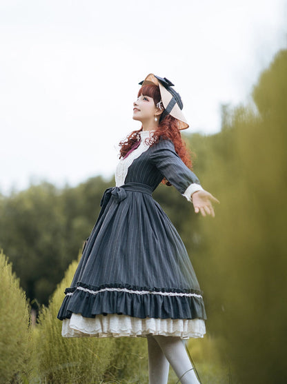 Classical Striped Volume Lolita Dress [pre-order]