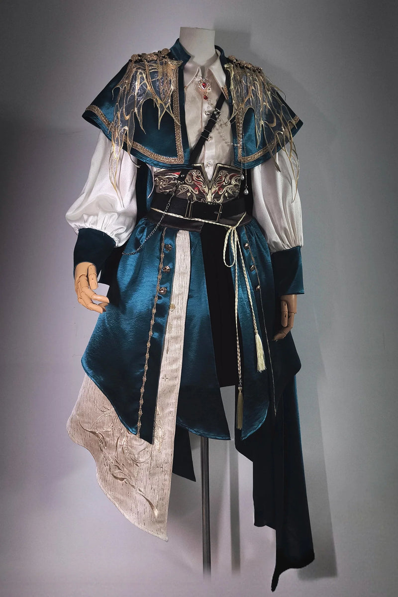 [pre-order] Dark Fantasy Embroidery Cape + Shirt + Corset Train + Pants/skirt Complete Set + Full Set