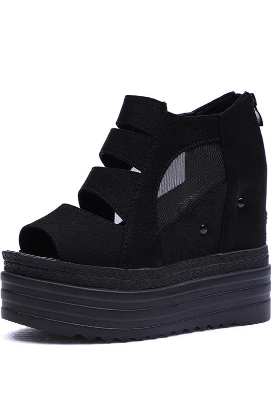 Platform Cut Out Design Shoes