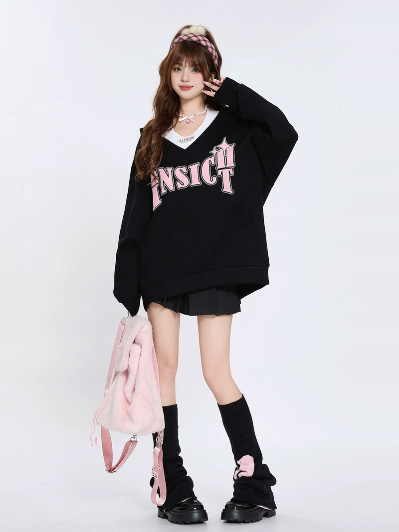 American Lazy Niche Sweatshirt Two-piece Set