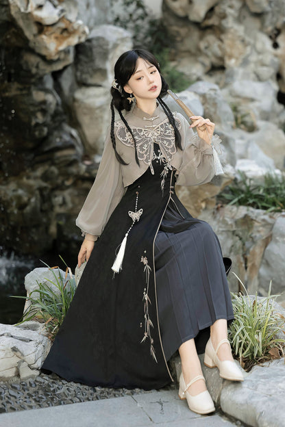 Butterfly Ember Hanfu Dress Set