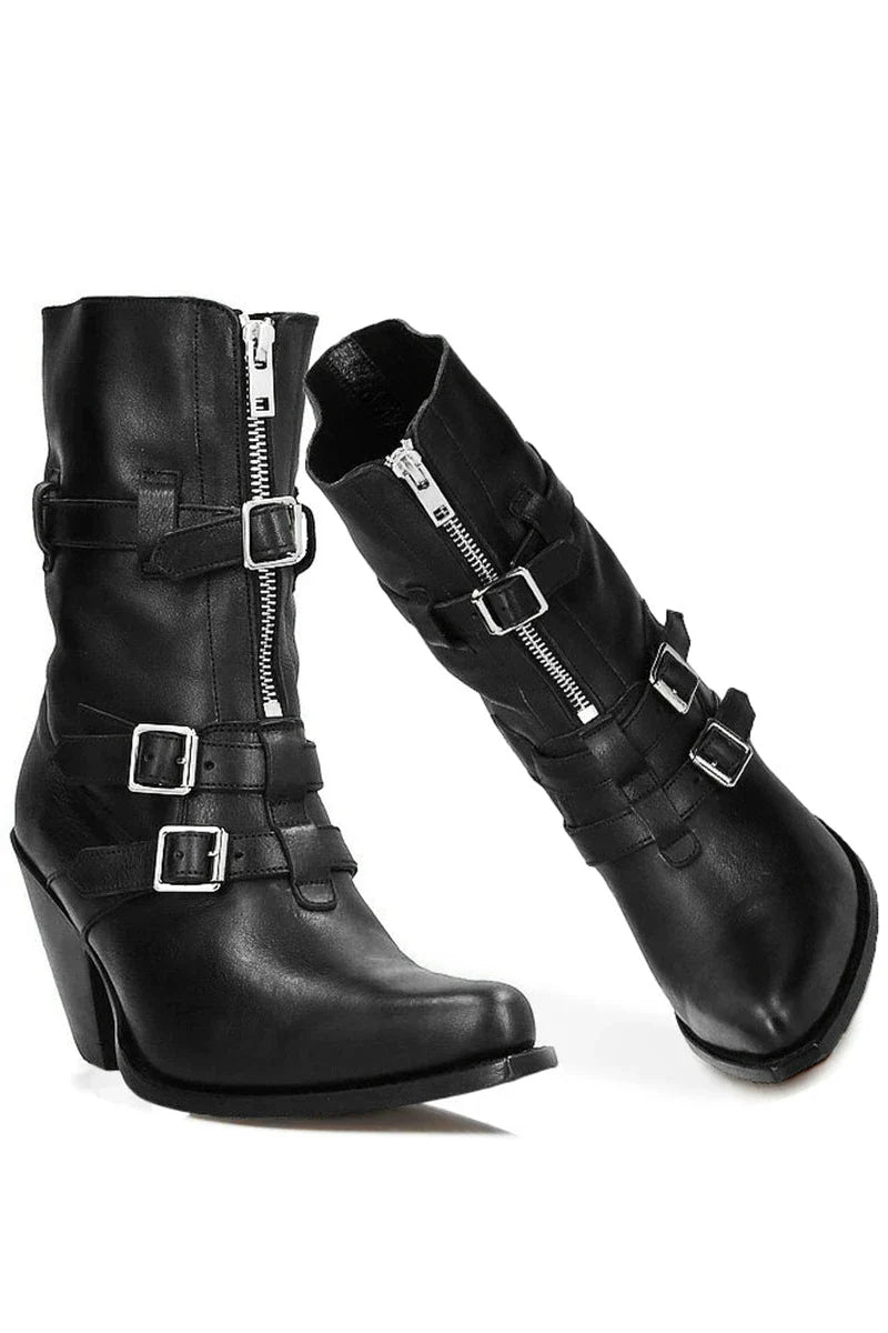 Y2k Style Zipper Boots