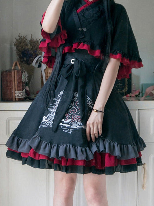 Chinese-style Nine-tail Fox Lolita Dress Set