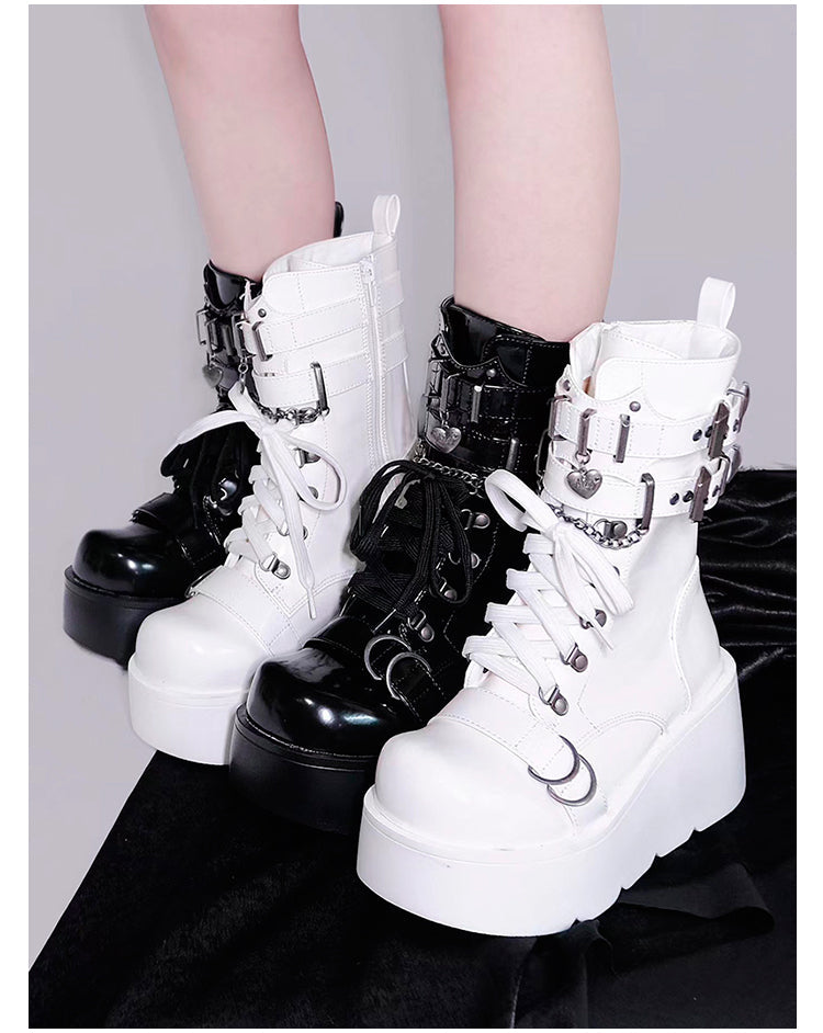 Subculture Night Short Boots Round Toe Muffin Boots