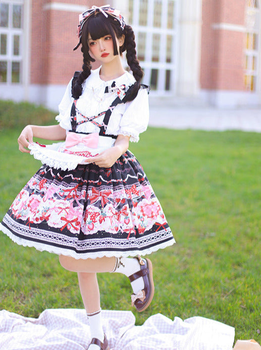 Lolita Rabbit Fried Berry Dress Set